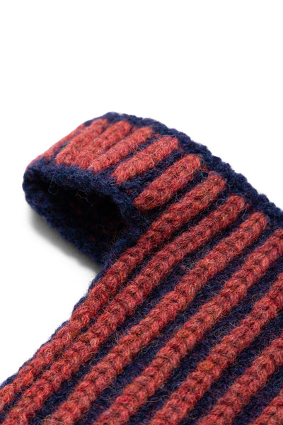 Wool Cable Knit CAP-ON Ear Warmer - Red