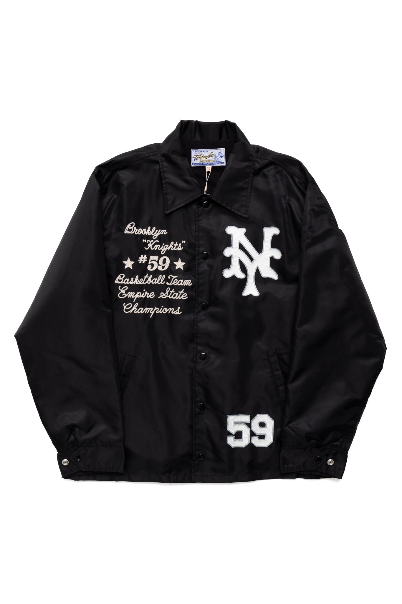 WHITESVILLE Nylon Coach Jacket  - Black