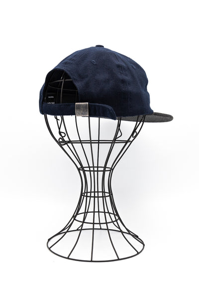 Yarn Dyed 6 Panel Cap - Navy/Charcoal