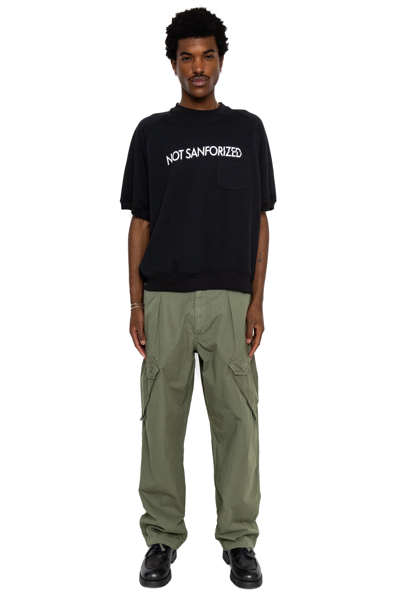 Loose Cargo Pants - Thyme