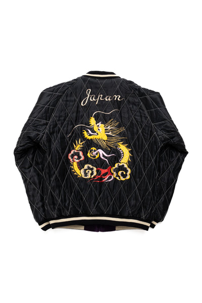 Mid 50's Style Velveteen Souvenir Jacket “LANDSCAPE” × “DRAGON”