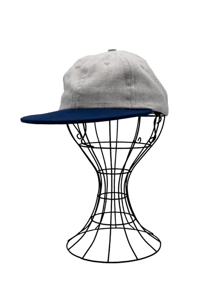 Yarn Dyed 6 Panel Cap - Grey/Royal