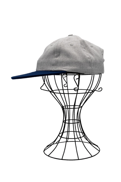 Yarn Dyed 6 Panel Cap - Grey/Royal