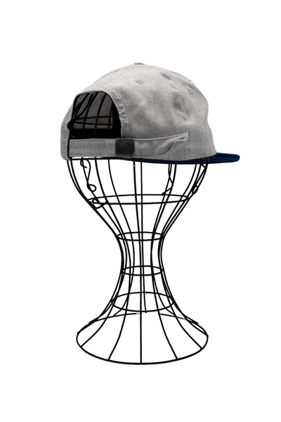 Yarn Dyed 6 Panel Cap - Grey/Royal