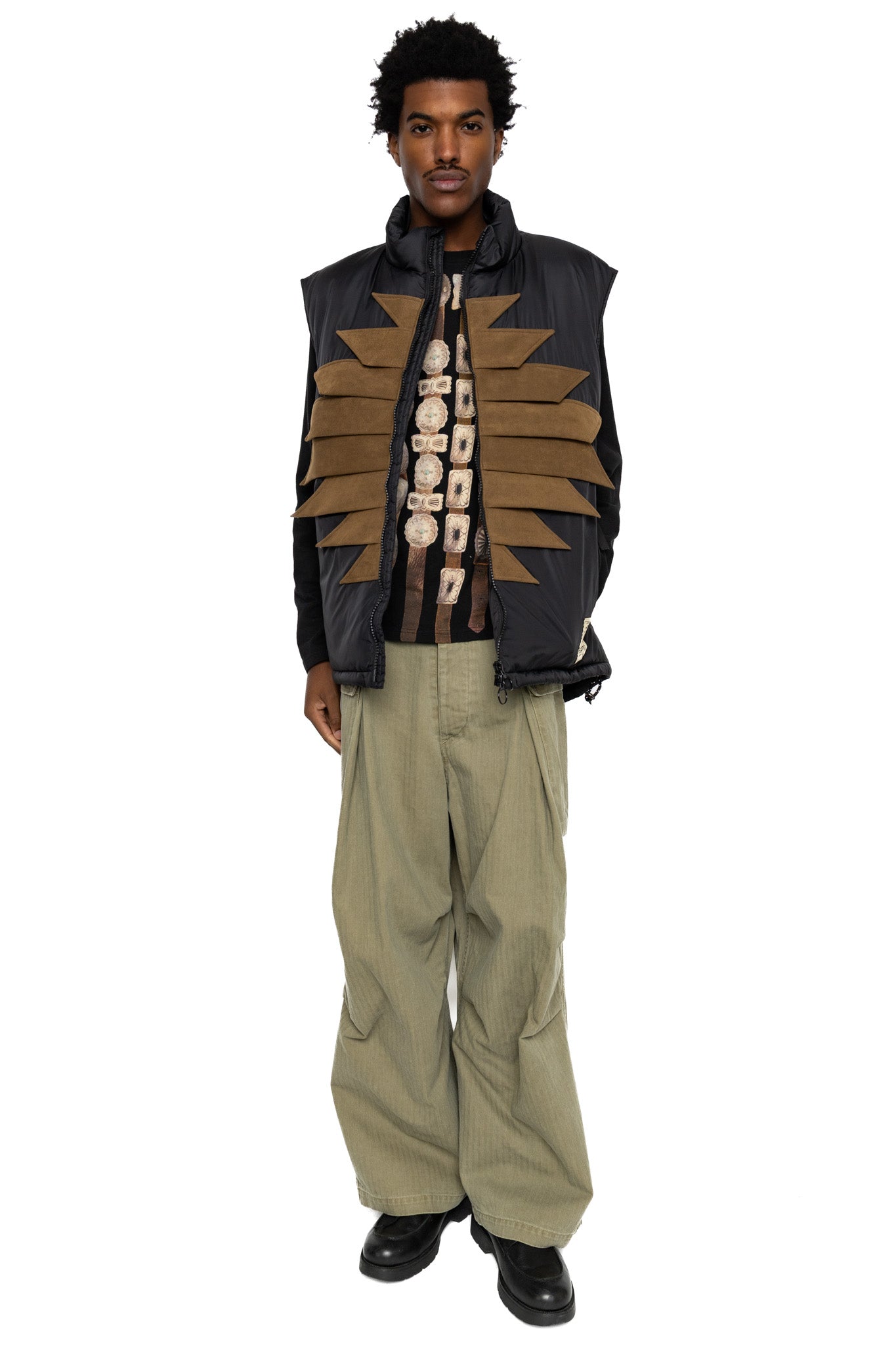 Nylon ZEPHER Fishing Vest - Black x Khaki