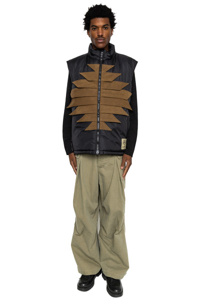 Nylon ZEPHER Fishing Vest - Black x Khaki