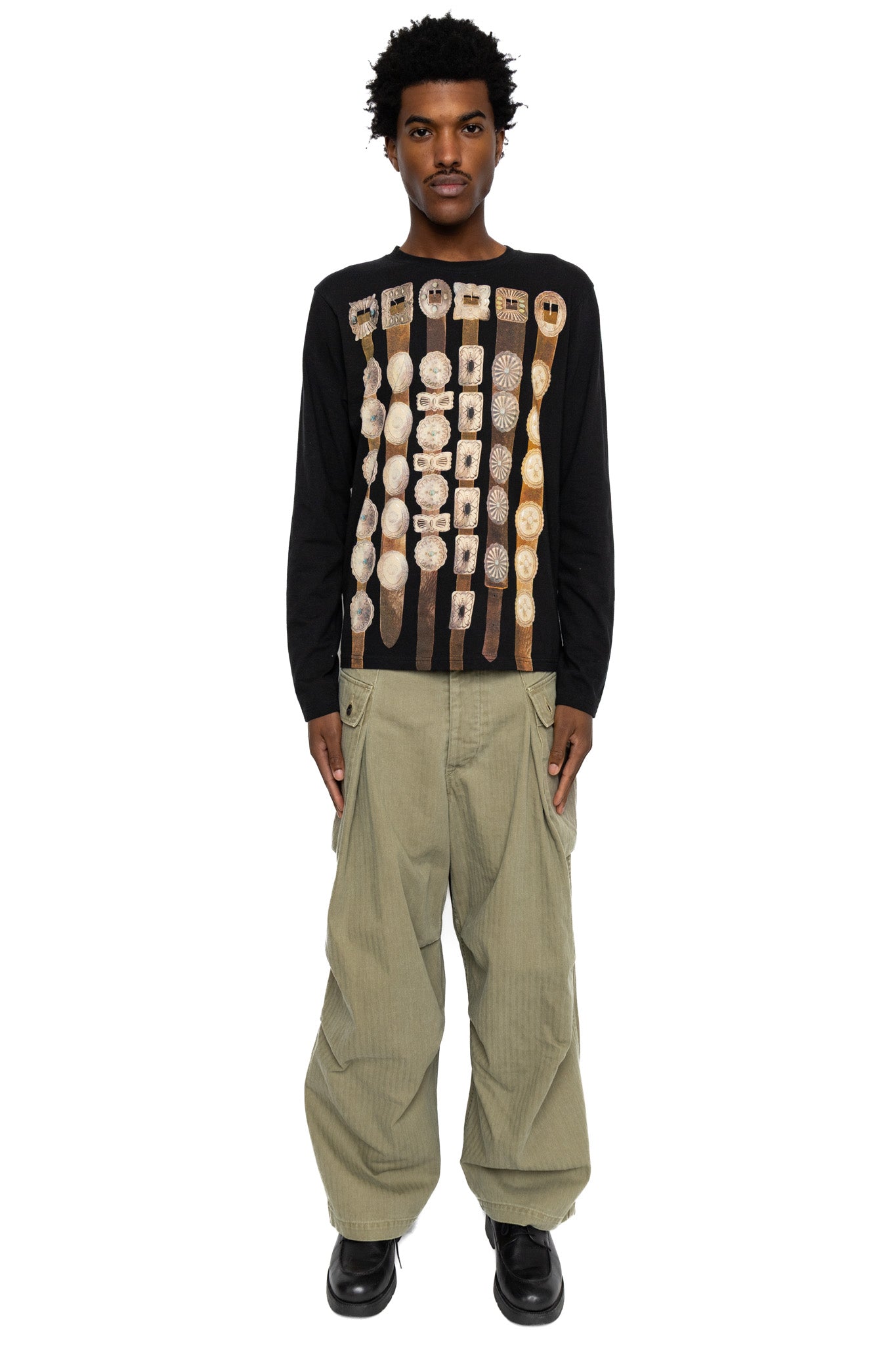 Herringbone JUMBO MONKEY Pants - Khaki