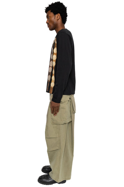 Herringbone JUMBO MONKEY Pants - Khaki