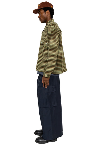 Wide Leg Cargo Pant - Navy