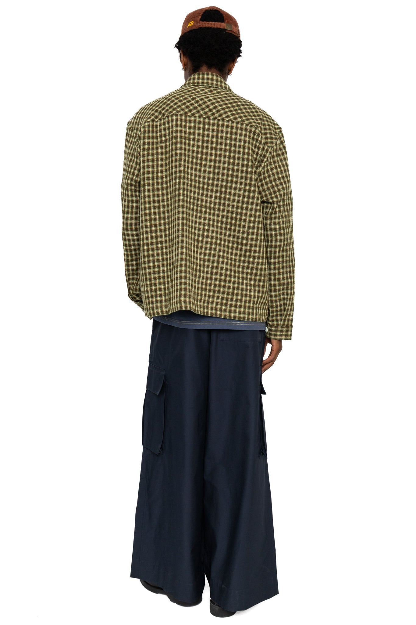 Wide Leg Cargo Pant - Navy