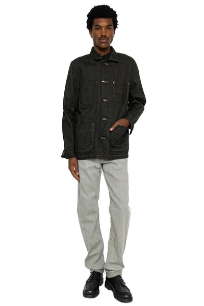 03100-BKOL 12.5oz Black x Olive Selvedge Denim Coverall