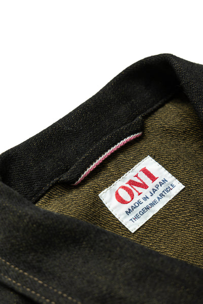 03100-BKOL 12.5oz Black x Olive Selvedge Denim Coverall