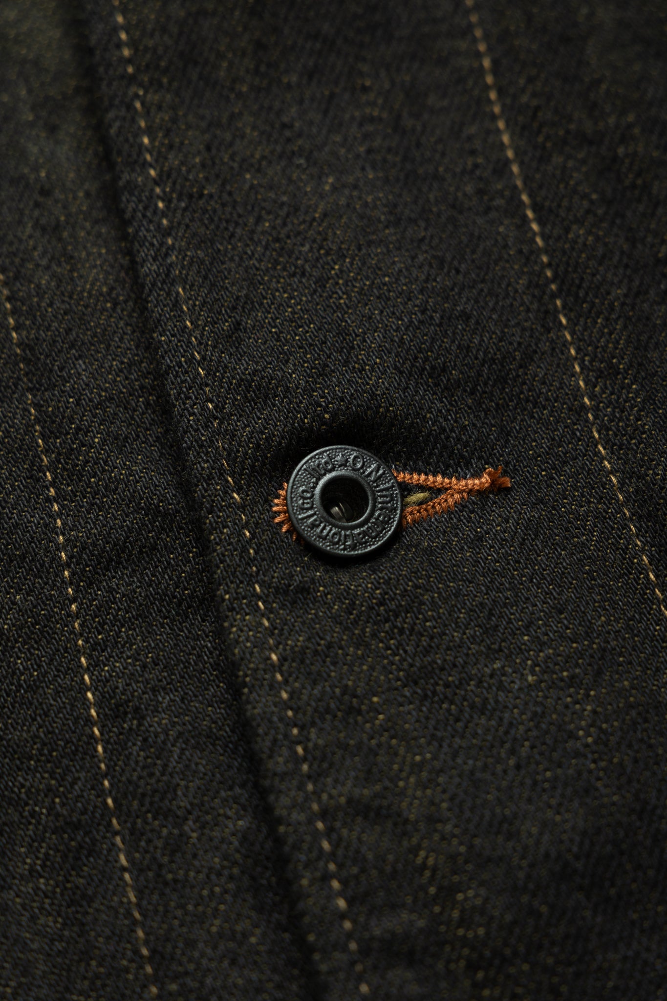 03100-BKOL 12.5oz Black x Olive Selvedge Denim Coverall