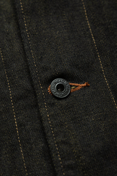 03100-BKOL 12.5oz Black x Olive Selvedge Denim Coverall