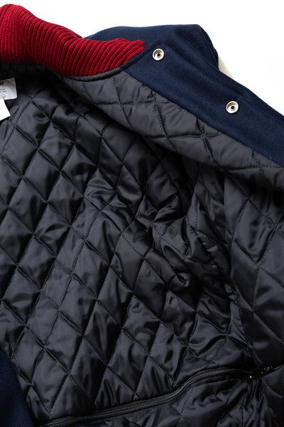 Varsity Jacket Wool Melton - Navy