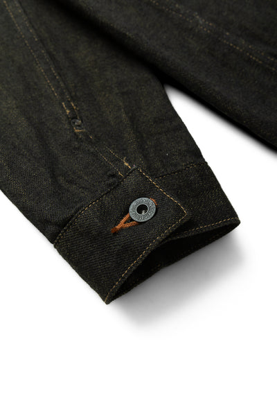 03100-BKOL 12.5oz Black x Olive Selvedge Denim Coverall