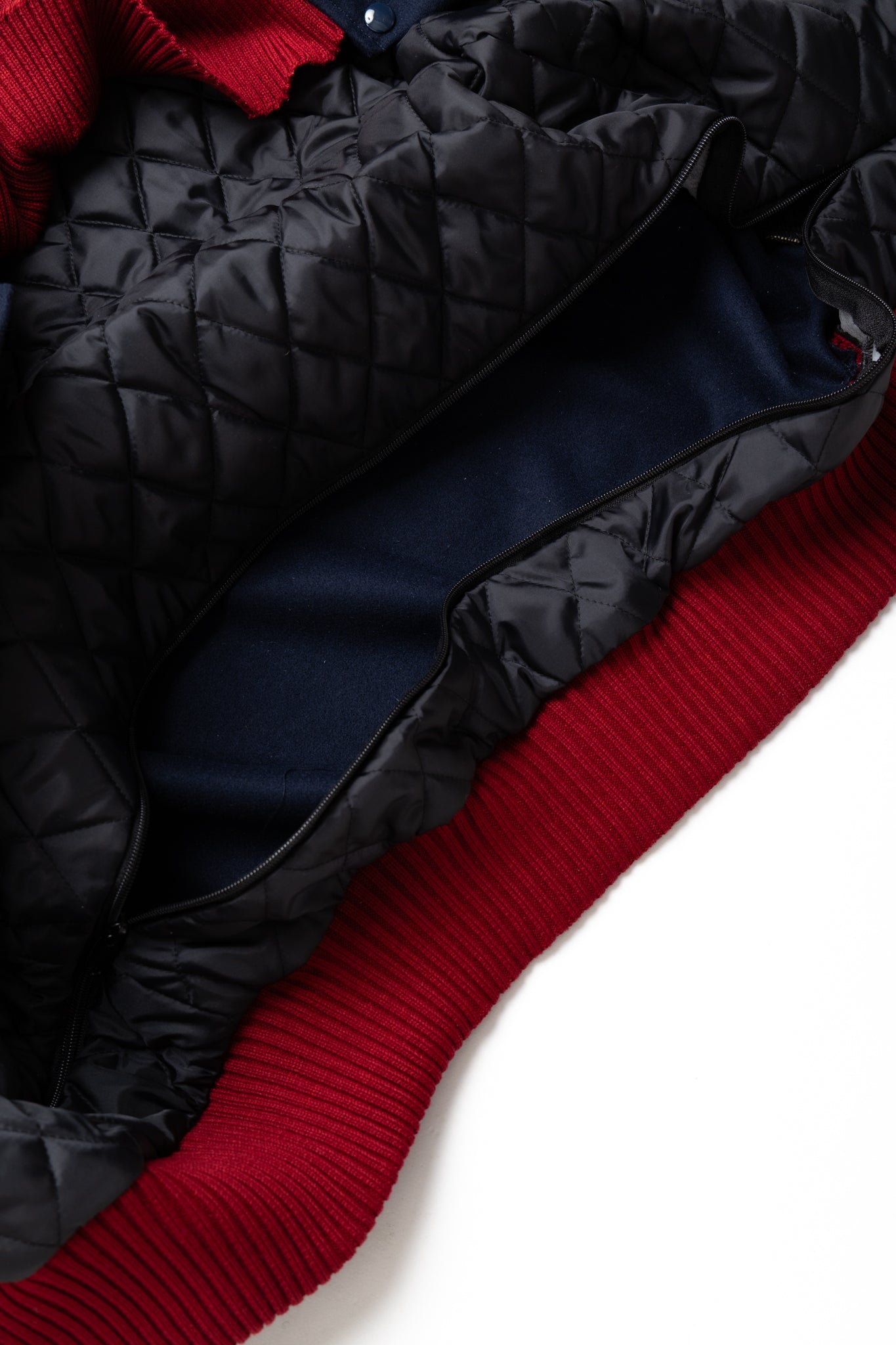 Varsity Jacket Wool Melton - Navy
