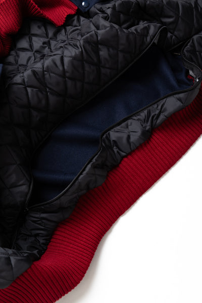 Varsity Jacket Wool Melton - Navy