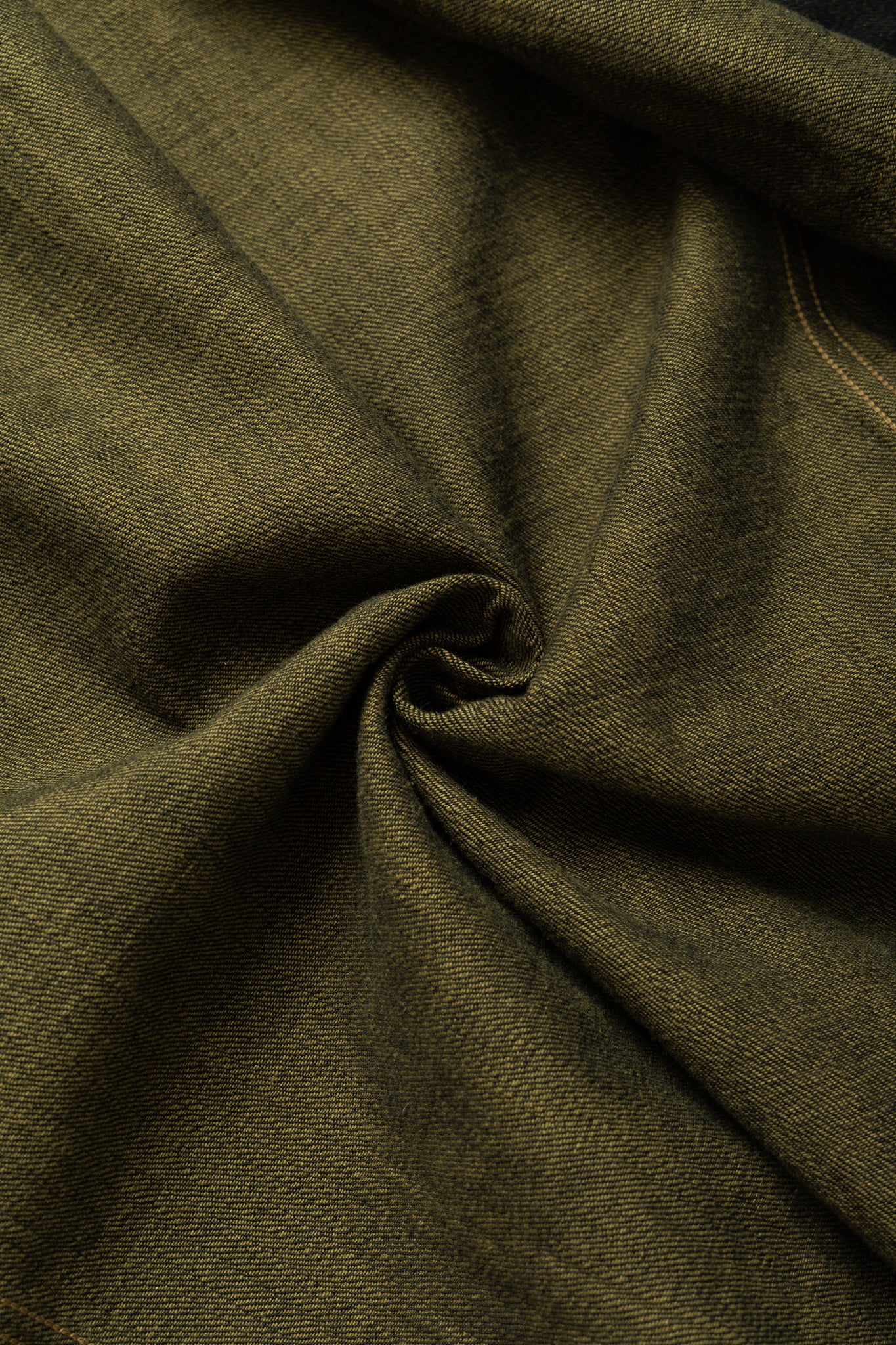 03100-BKOL 12.5oz Black x Olive Selvedge Denim Coverall