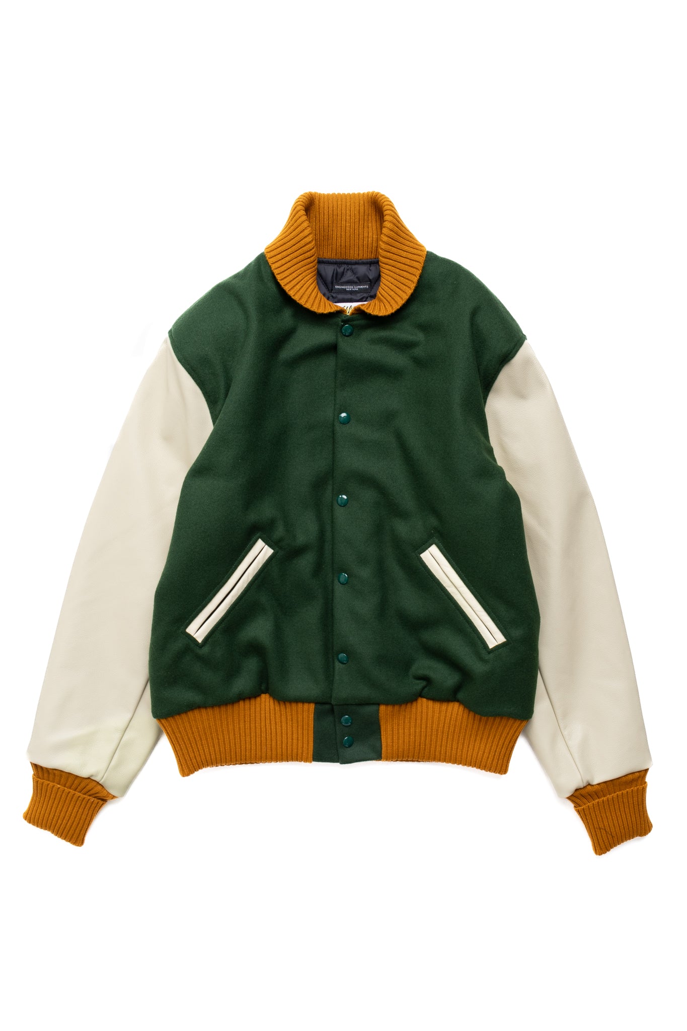 Varsity Jacket Wool Melton - Olive