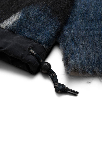 Mix Color Shaggy Knit Sweater - Black