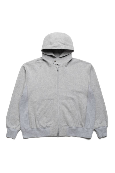 EG WORKADAY Zip Hoodie Solid Cotton French Terry - Heather Grey