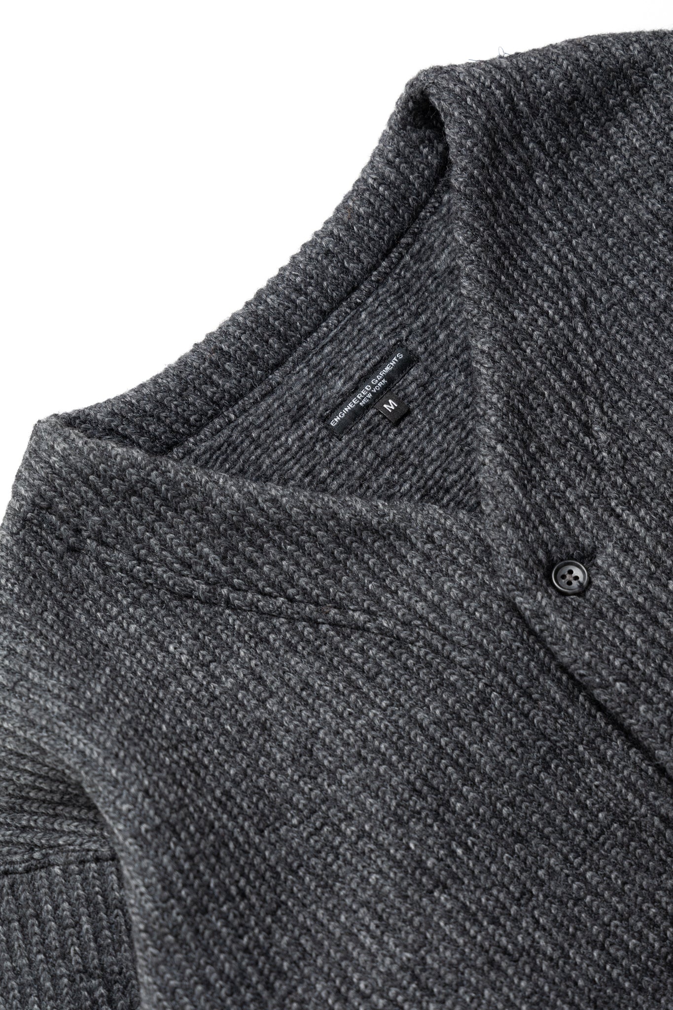 Knit Cardigan Wool Poly Sweater Knit - Grey