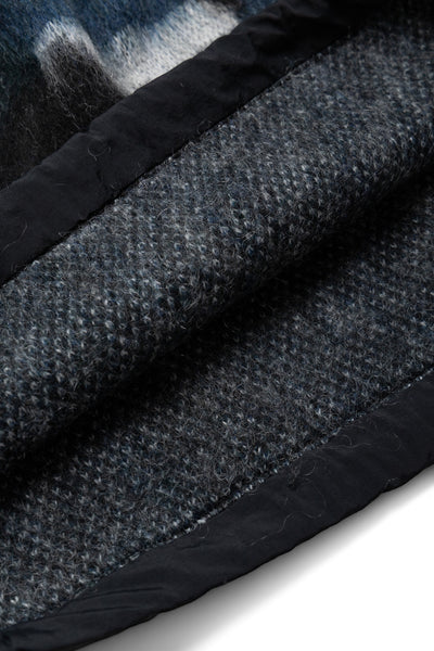 Mix Color Shaggy Knit Sweater - Black