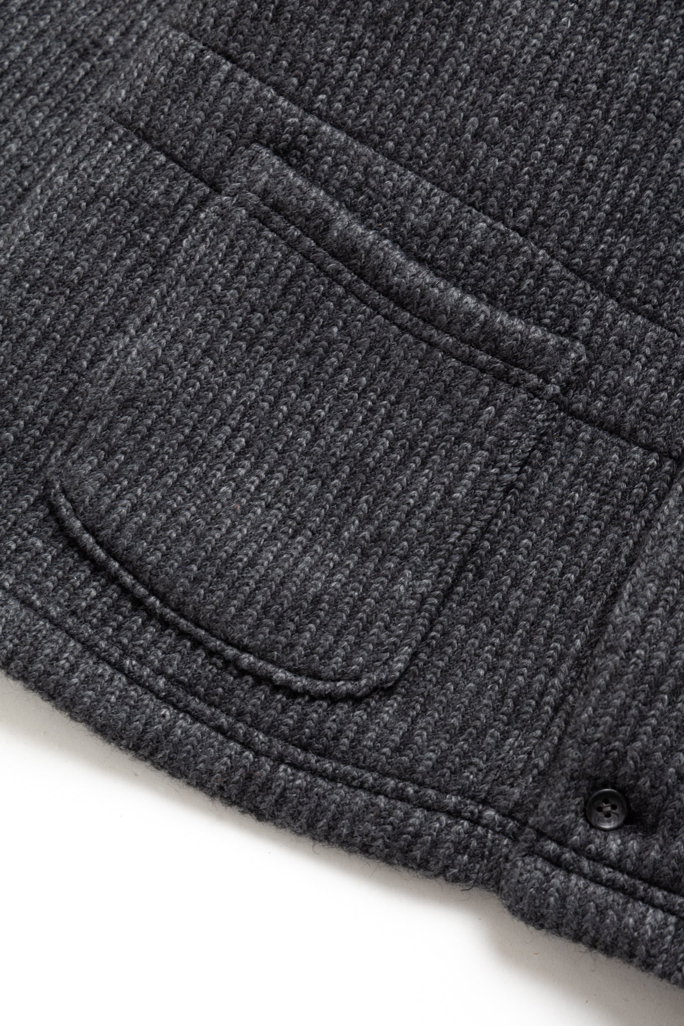 Knit Cardigan Wool Poly Sweater Knit - Grey