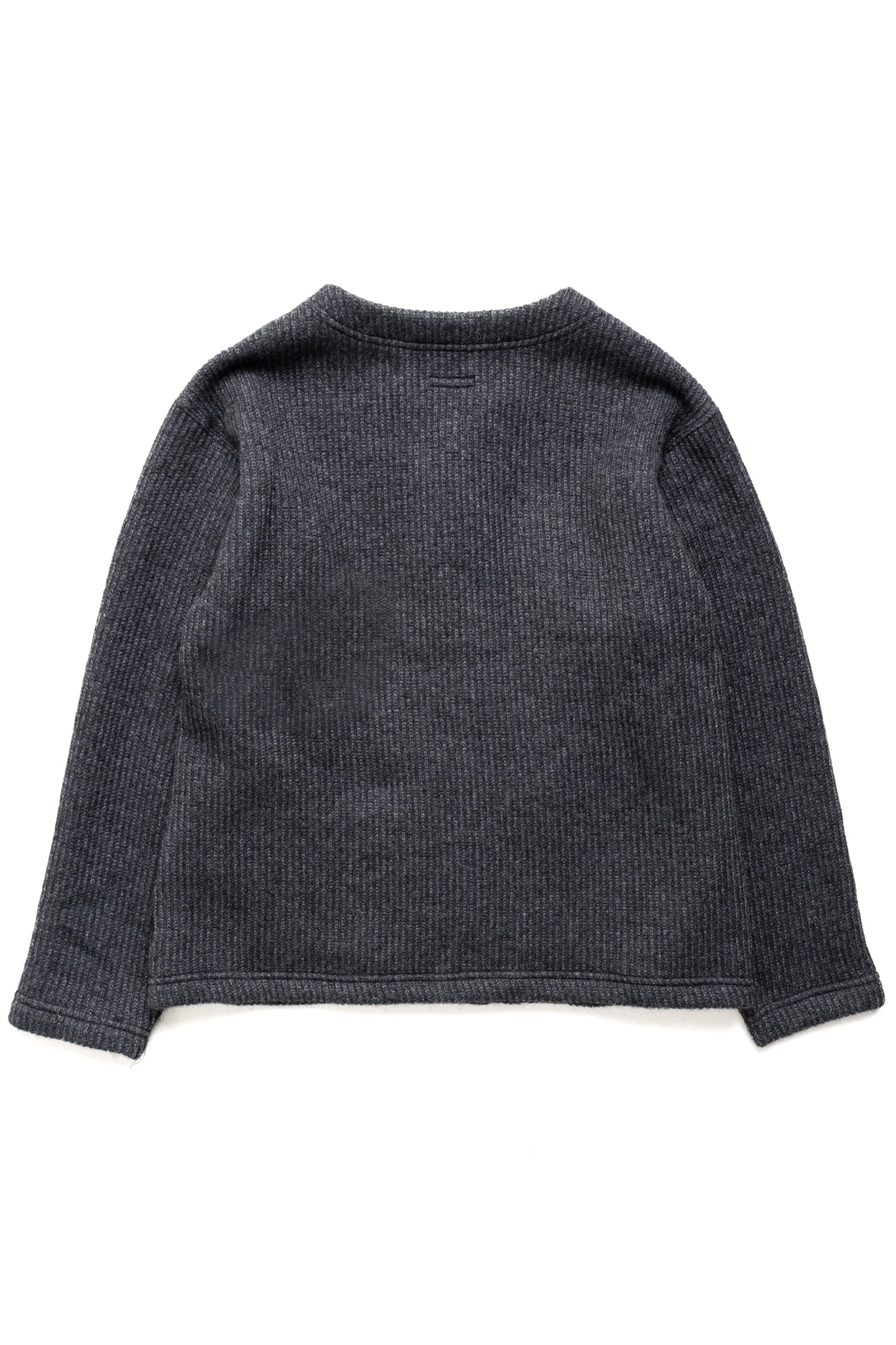Knit Cardigan Wool Poly Sweater Knit - Grey