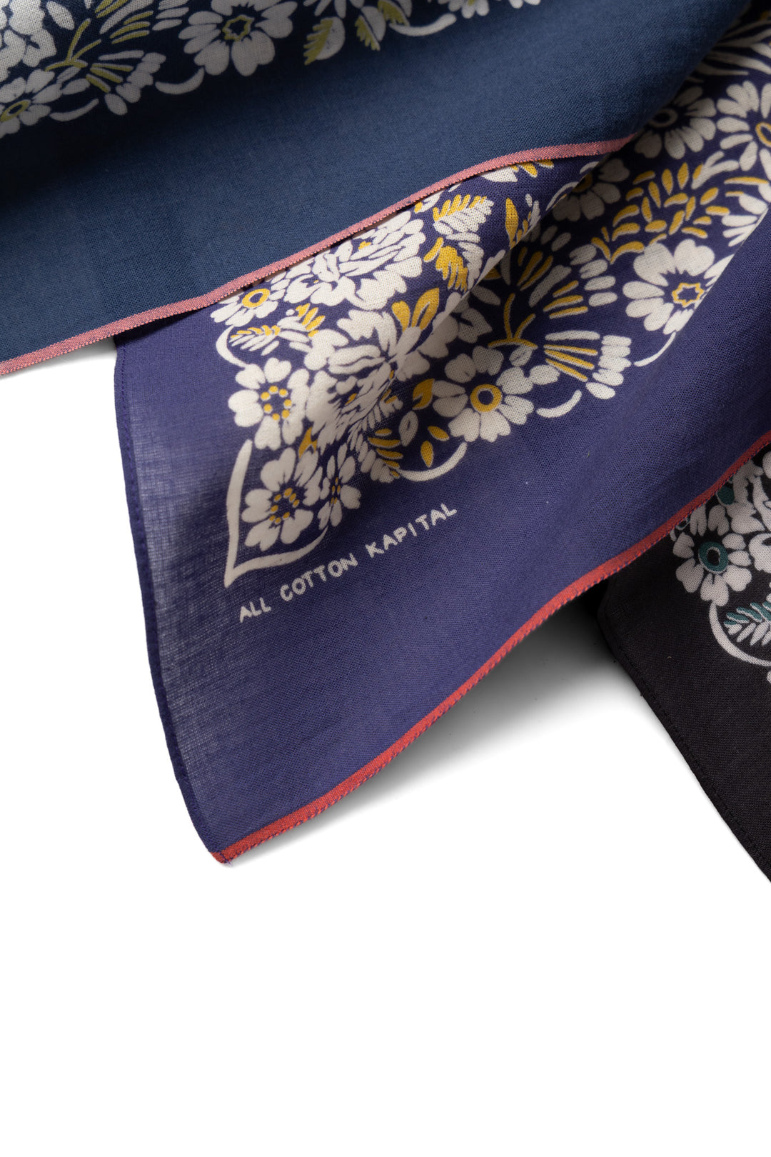 Kapital Fastcolor Selvedge Bandana (CHURCHILL GARDEN) 20x20 – BLUE