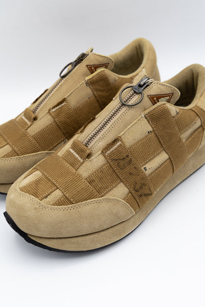 Suede Leather PRISONER-Craft Tattersall SPARROW Sneaker - Beige
