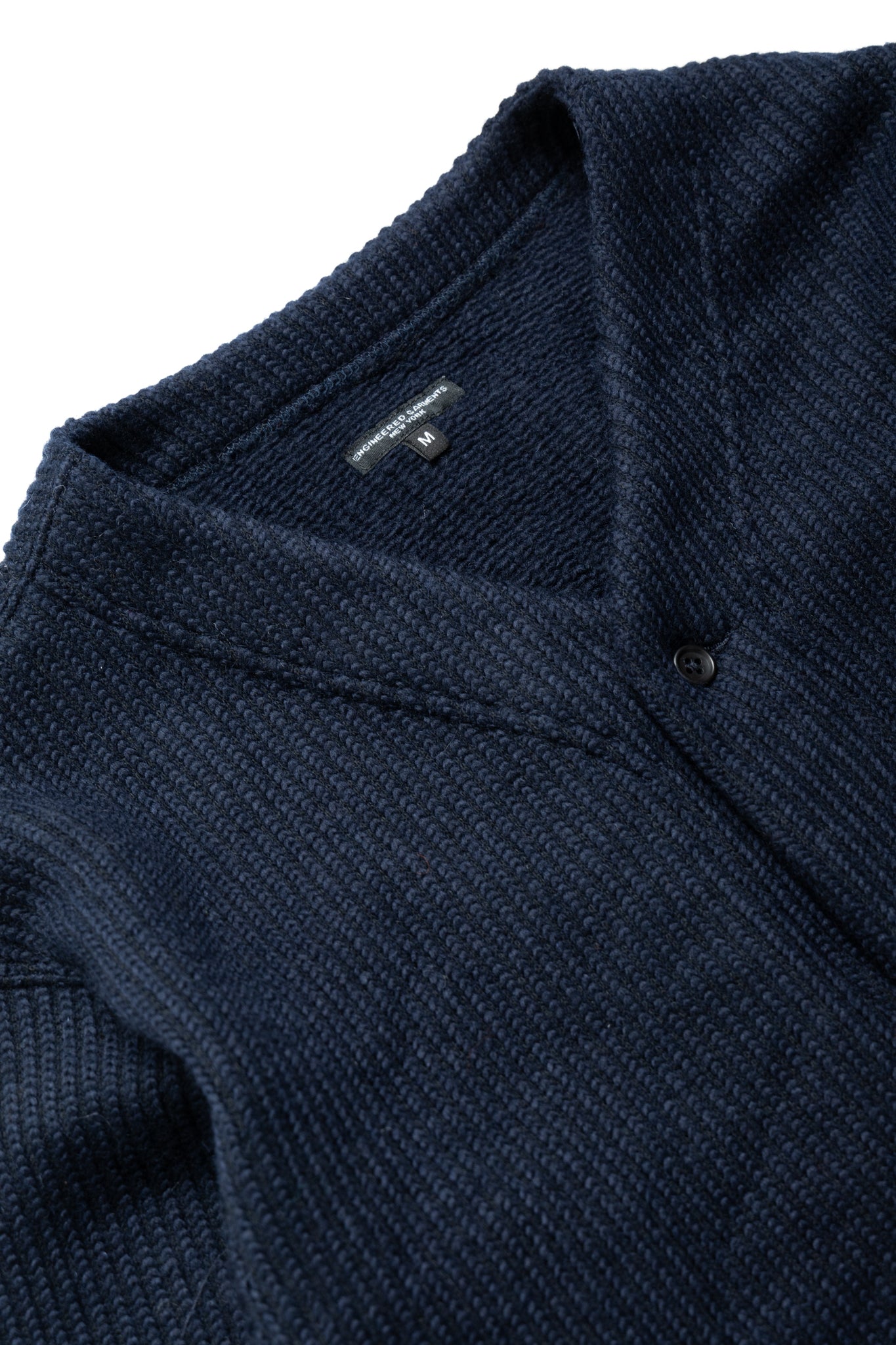 Knit Cardigan Wool Poly Sweater Knit - Navy