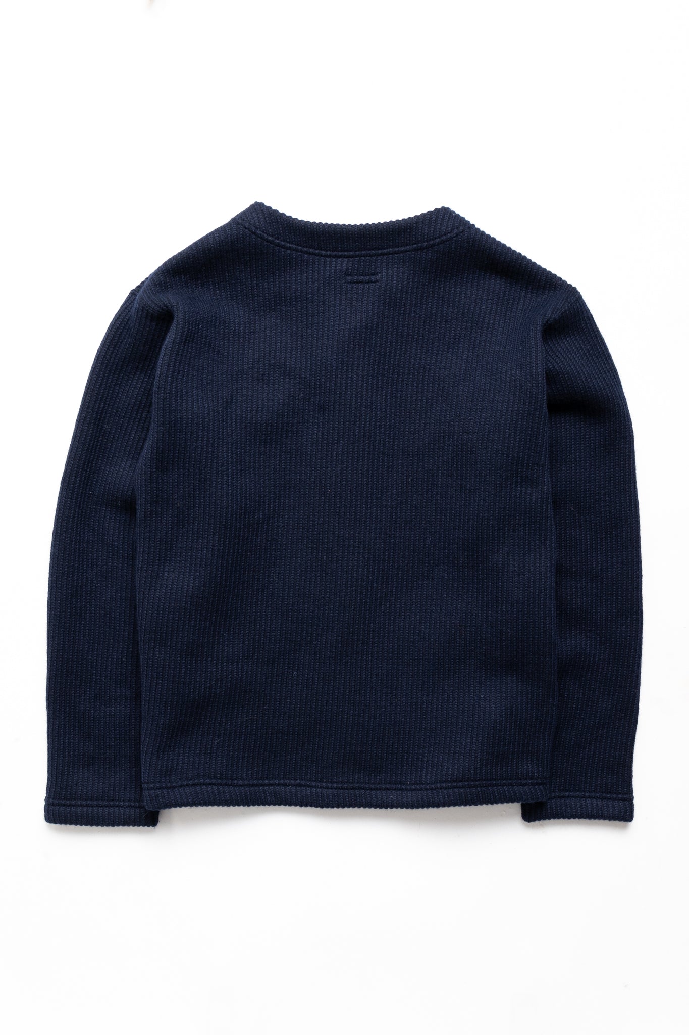 Knit Cardigan Wool Poly Sweater Knit - Navy