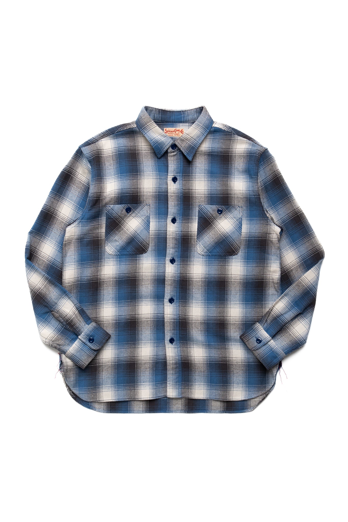 Twill Check Work Shirt - Blue