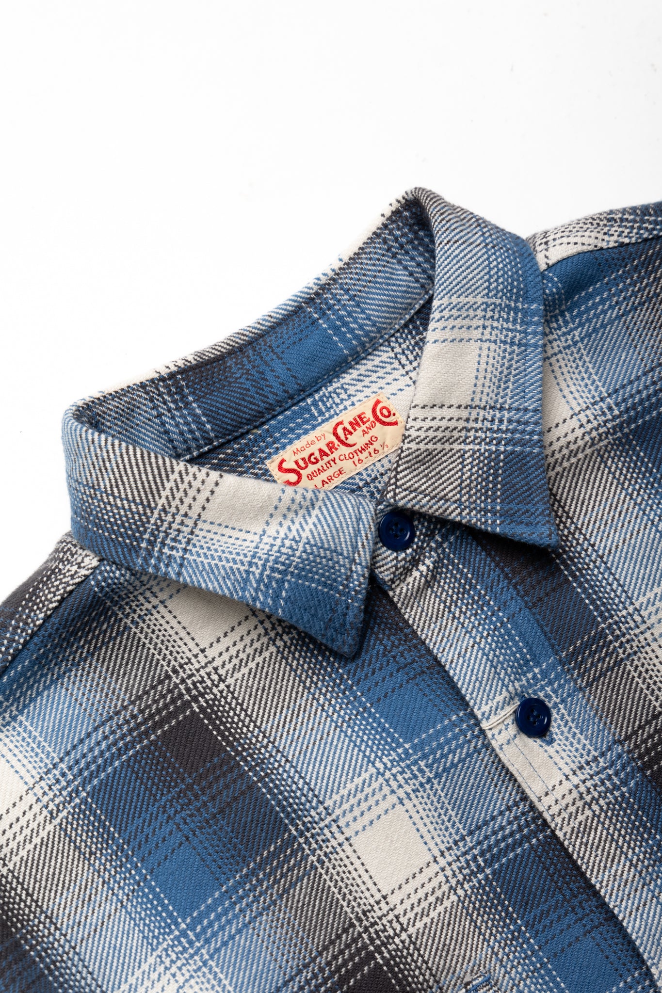Twill Check Work Shirt - Blue