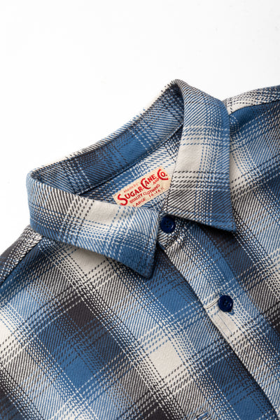 Twill Check Work Shirt - Blue