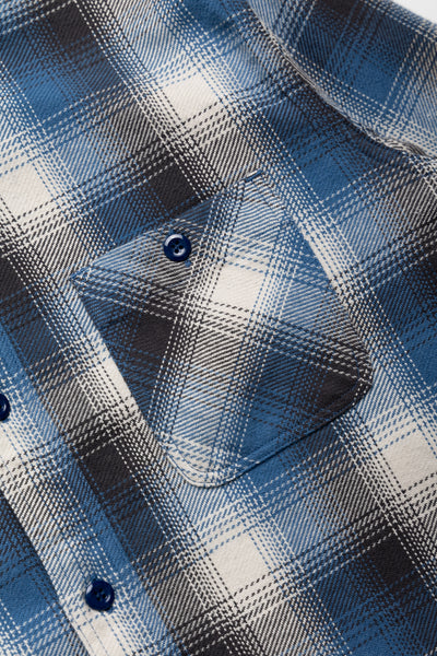 Twill Check Work Shirt - Blue