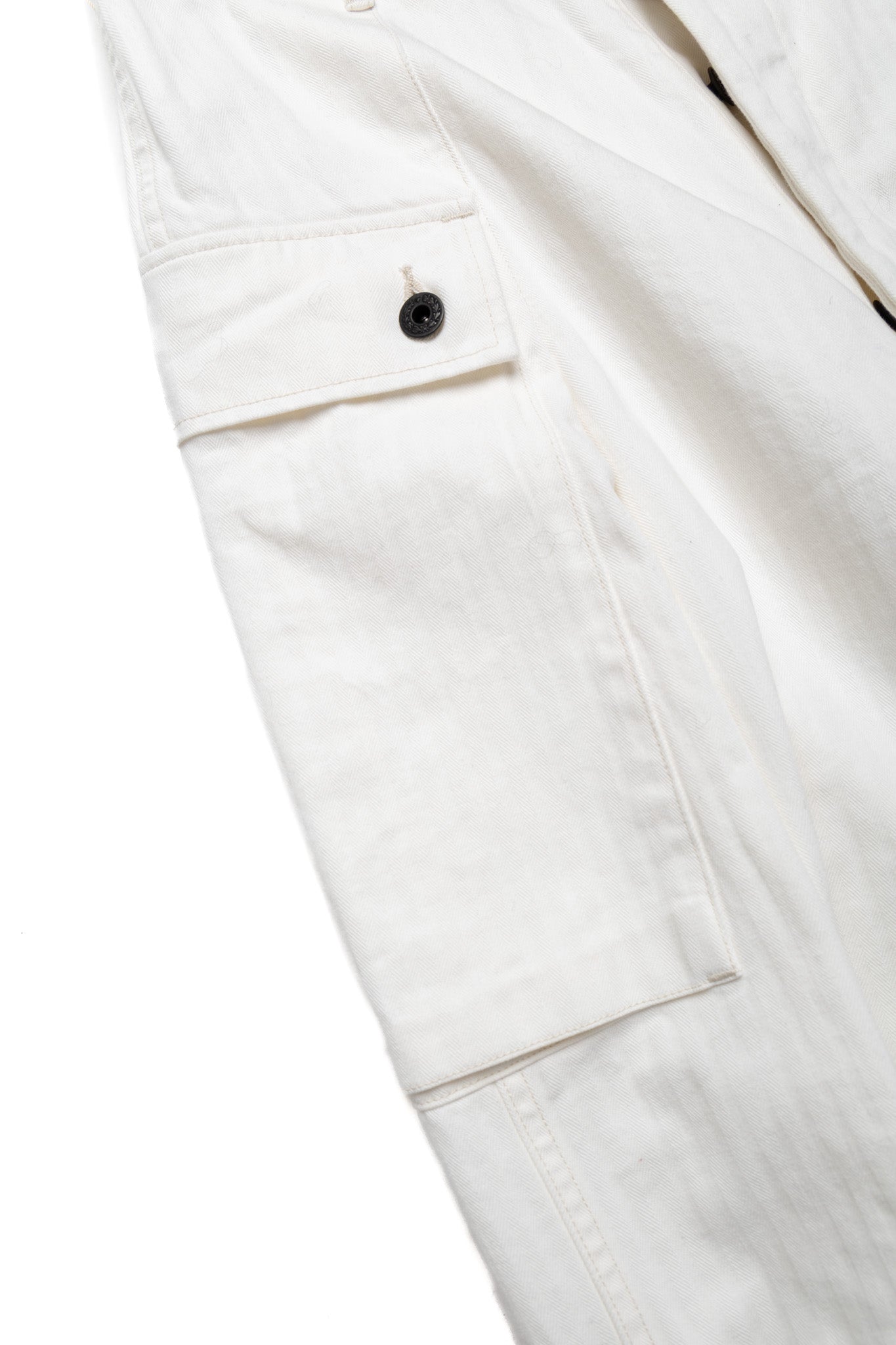 Herringbone JUMBO MONKEY Pants - White
