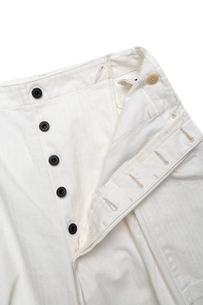 Herringbone JUMBO MONKEY Pants - White