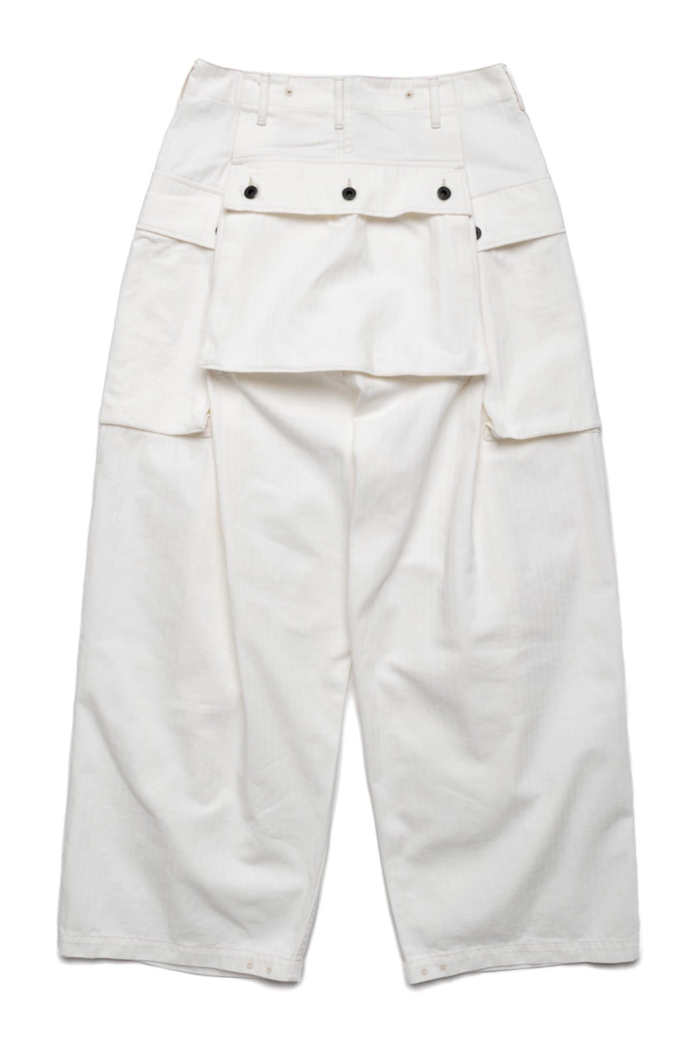 Herringbone JUMBO MONKEY Pants - White
