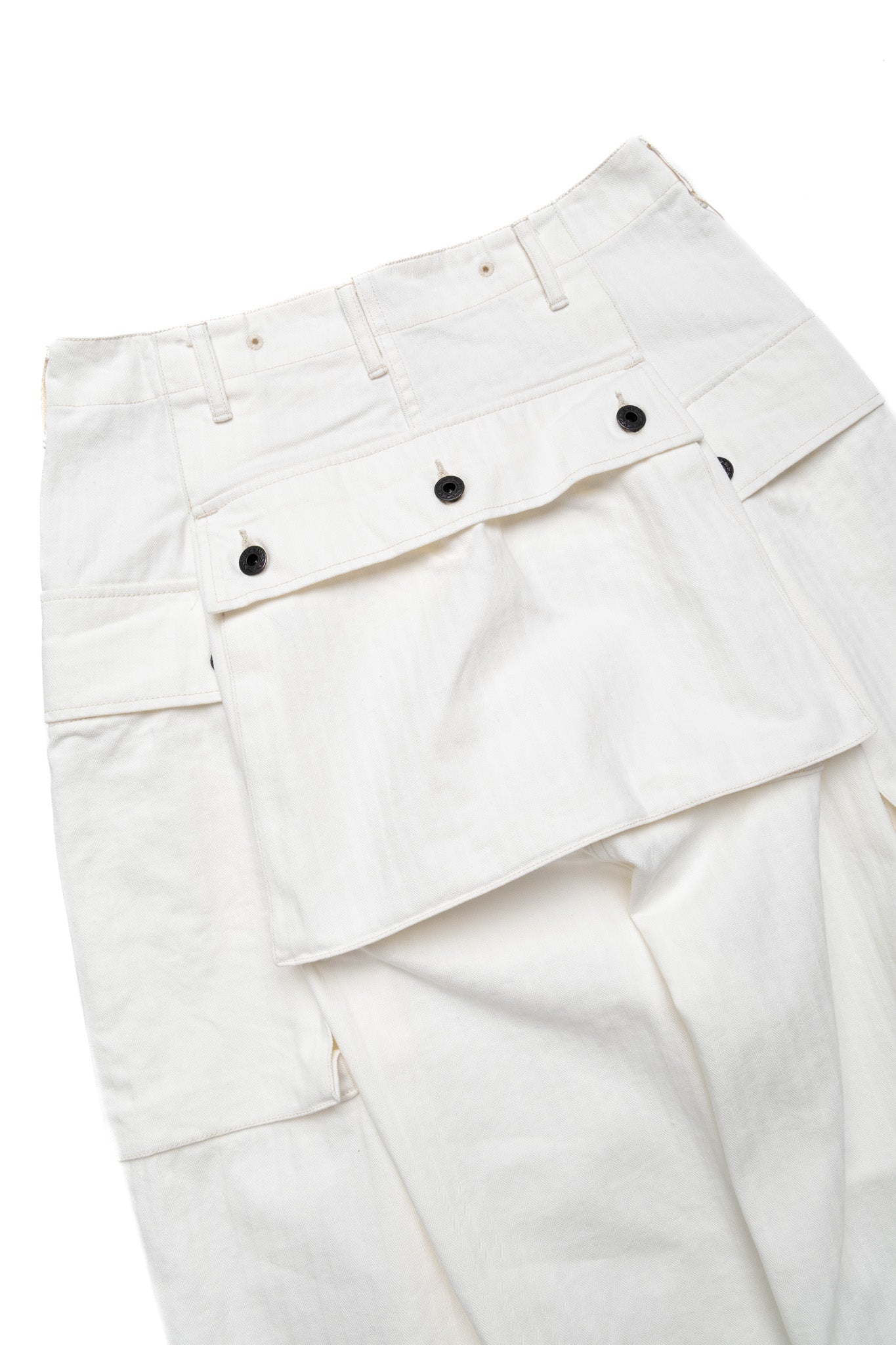 Herringbone JUMBO MONKEY Pants - White