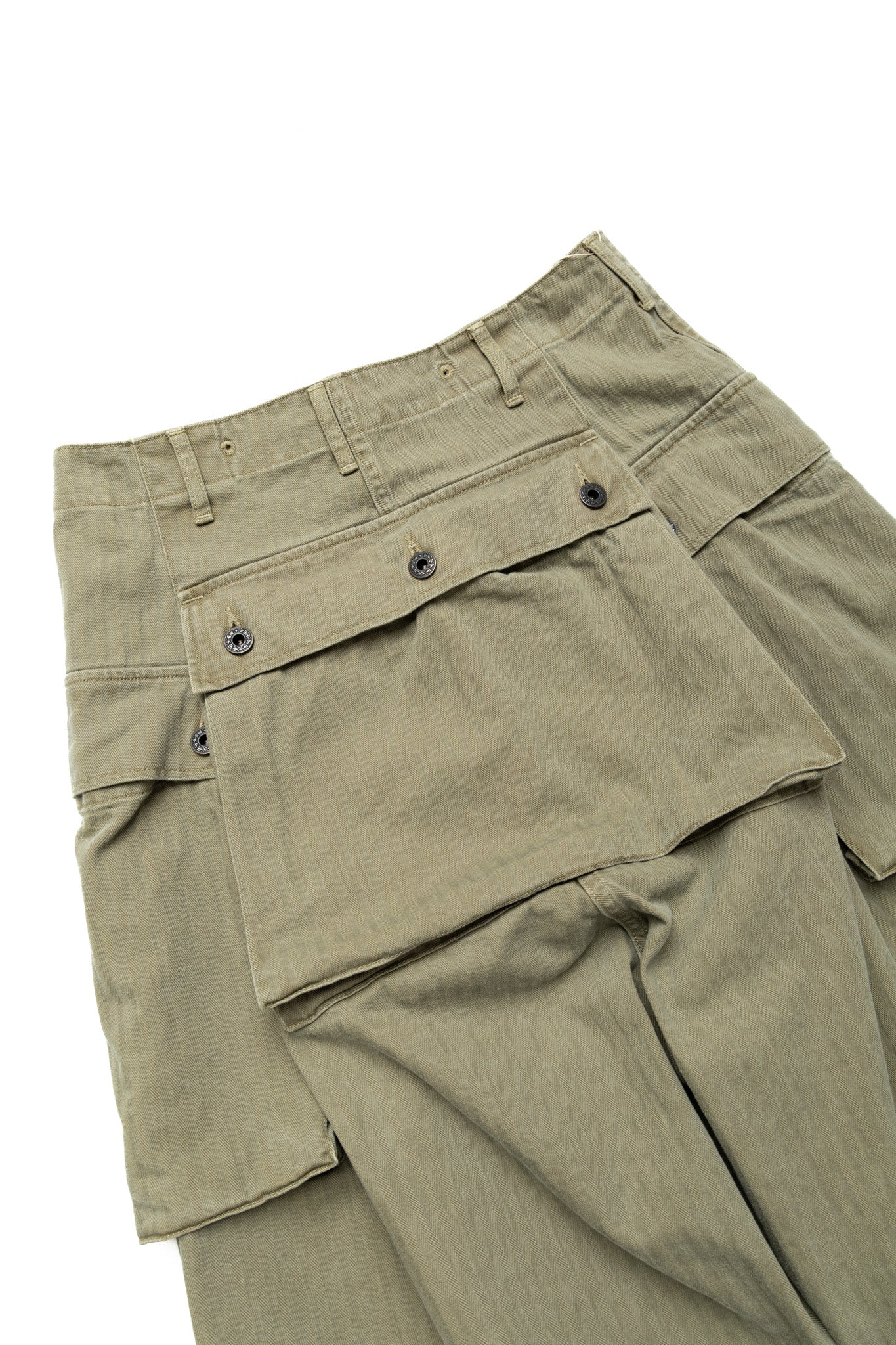 Herringbone JUMBO MONKEY Pants - Khaki