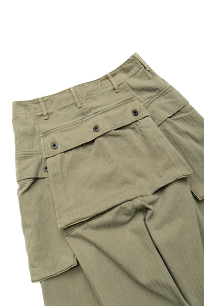 Herringbone JUMBO MONKEY Pants - Khaki