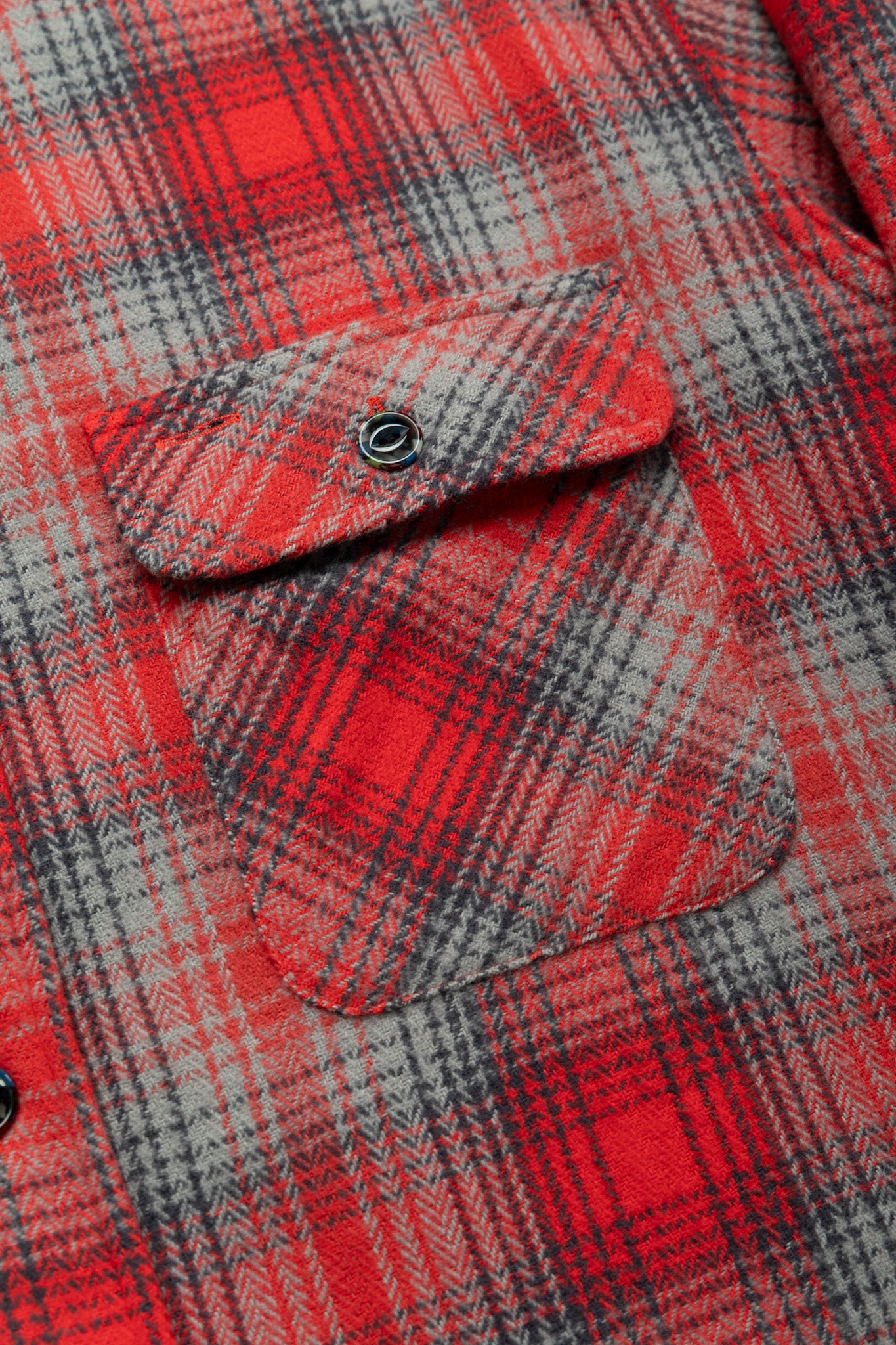 Fiction Romance Herringbone Twill Check L/S Work Shirt - Red