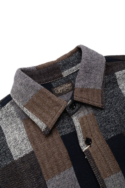 Random Patchwork Work Shirt - Black