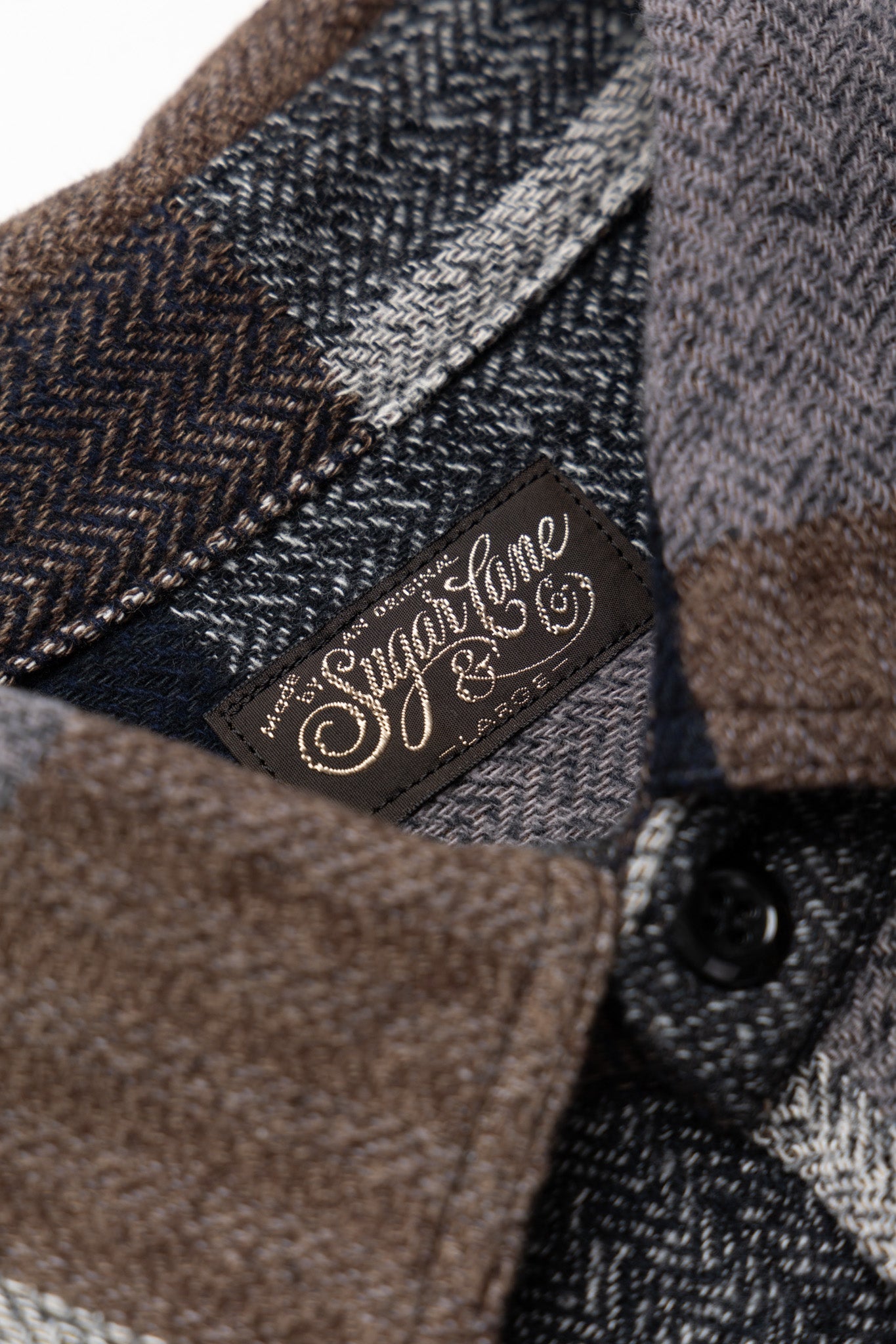 Random Patchwork Work Shirt - Black