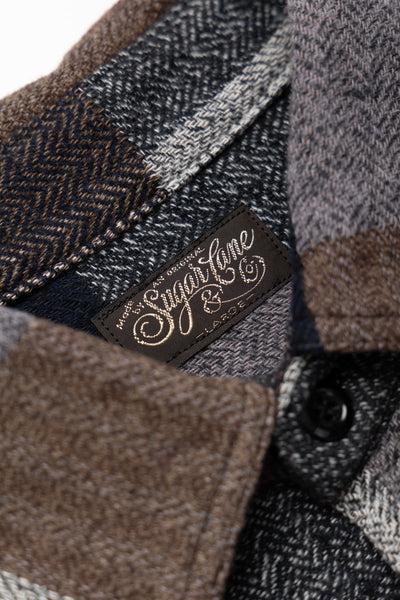 Random Patchwork Work Shirt - Black