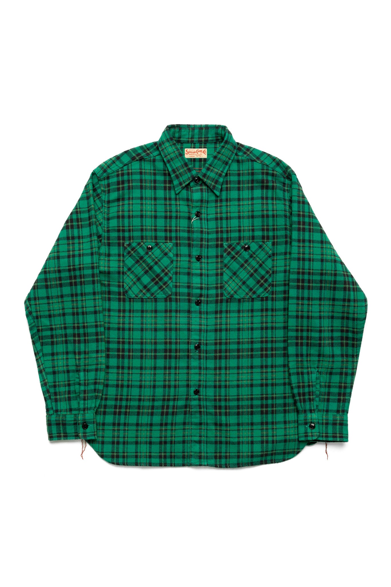 Twill Check L/S Work Shirt - Green
