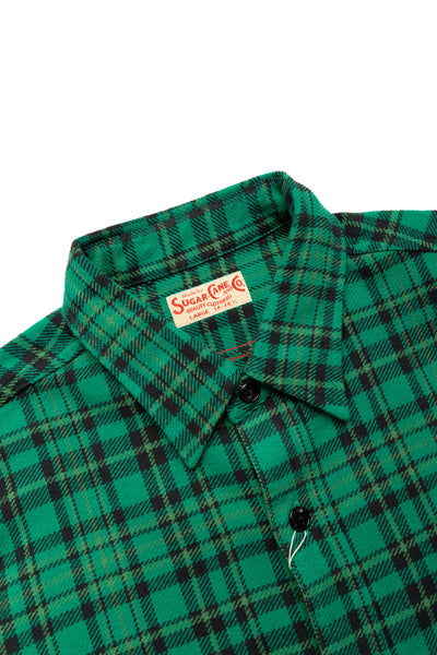 Twill Check L/S Work Shirt - Green